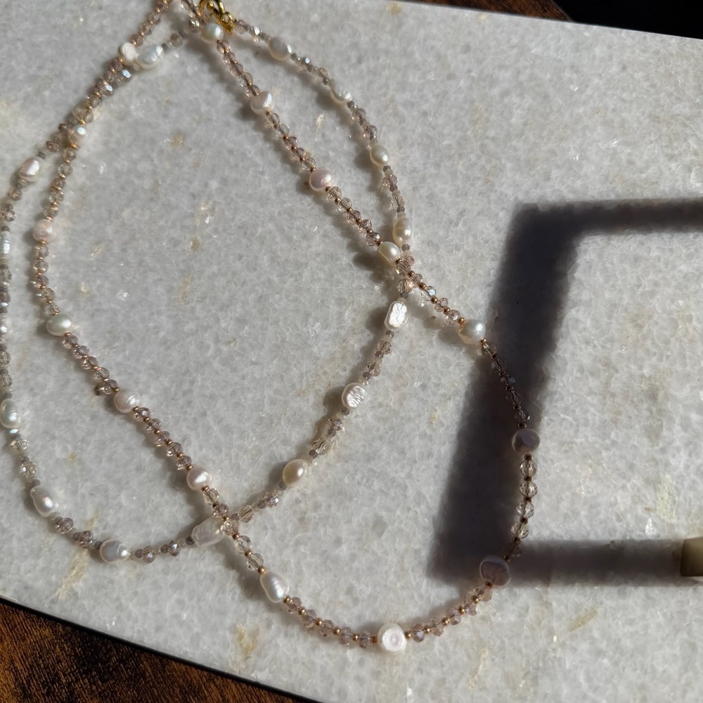 Freshwater Pearl & Crystal Necklace Bundle - Picture 4 of 7